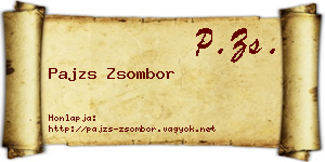 Pajzs Zsombor névjegykártya